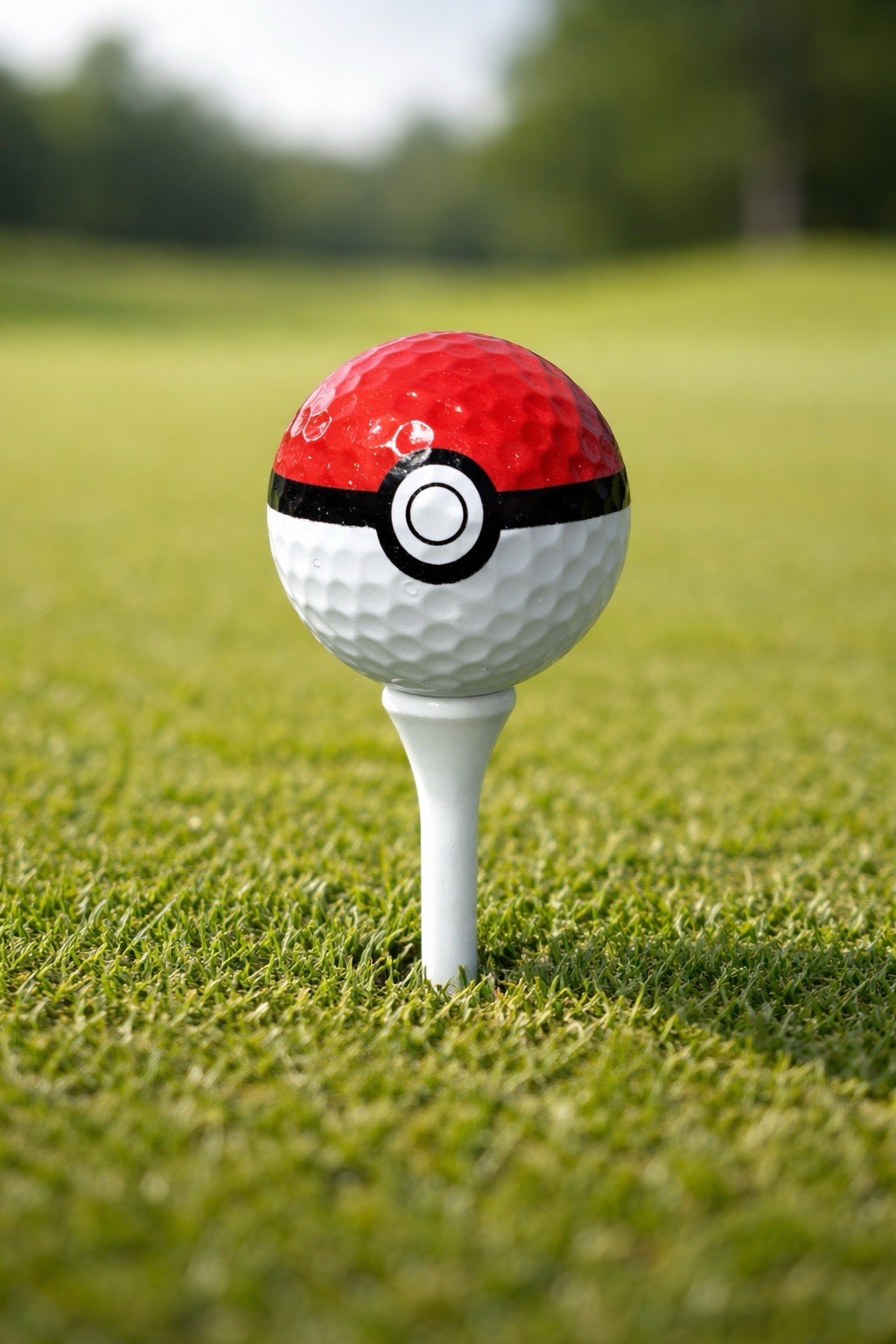Pokemon Pokeball Style Golf Ball – Classic Pokeball Novelty  (Set Of 3)