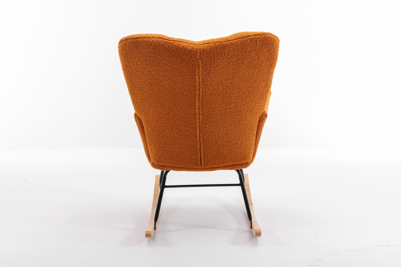 Teddy Fabric Rocking Glider Nursery Chair,Upholstered Glider Living Room Chair