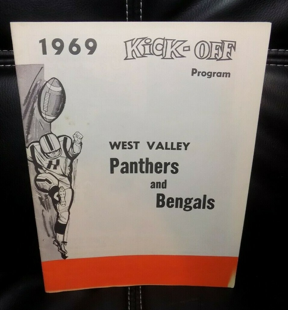 1969 Kick-Off HS Football Program - West Valley Panthers & Bengals Los Gatos Cal