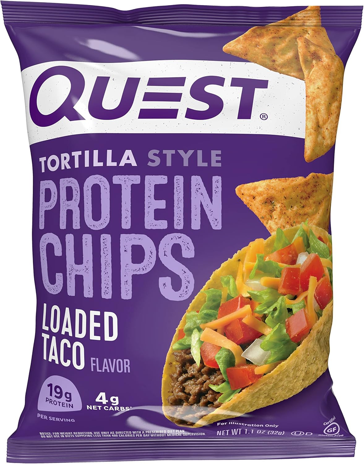 Nutrition Tortilla Style Protein Chips Variety Pack, Chili Lime, Nacho Cheese, L