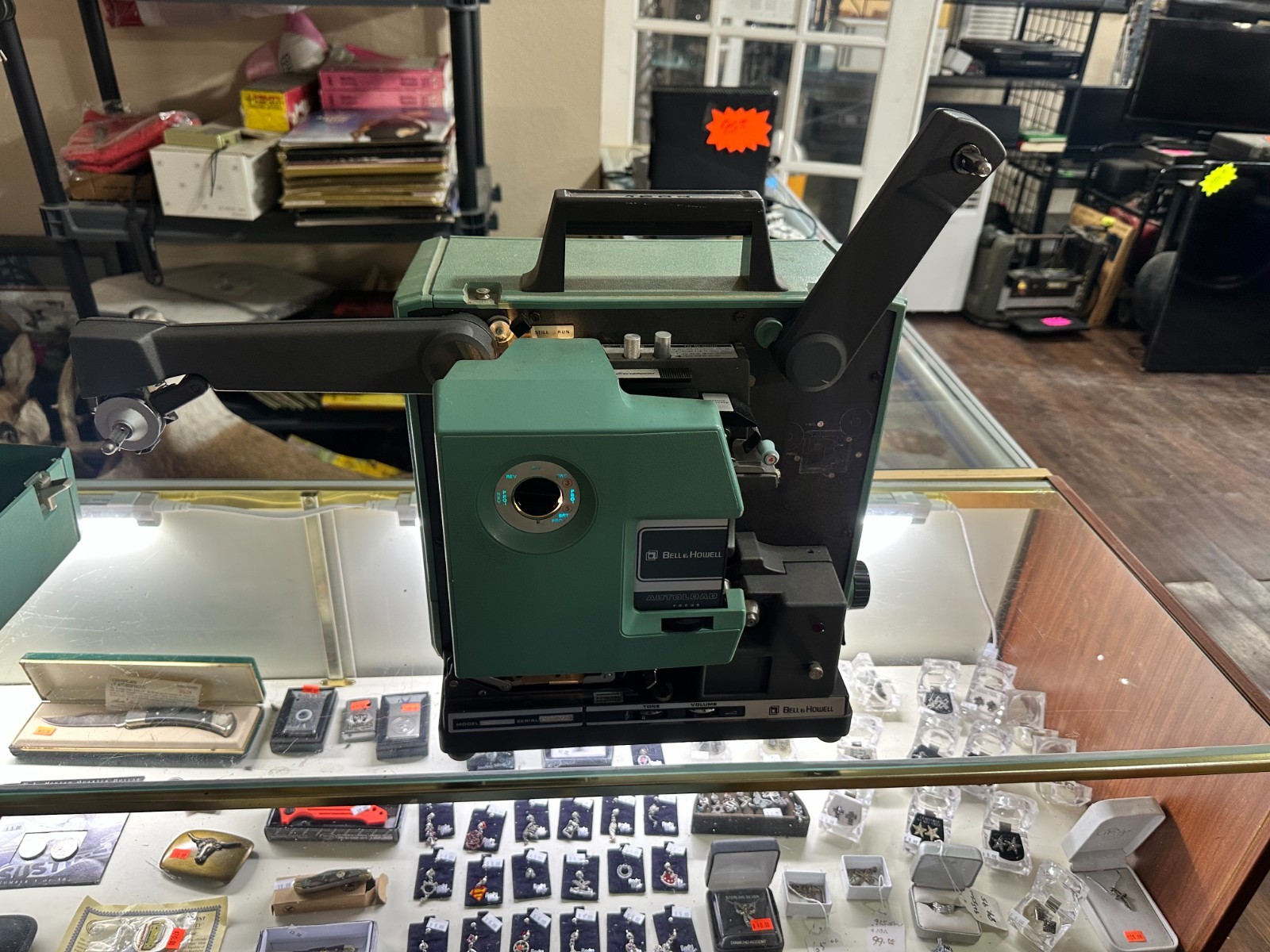 Bell And Howell Projector 1592 16mm FilmoSound Movie with Case Vintage Powers On