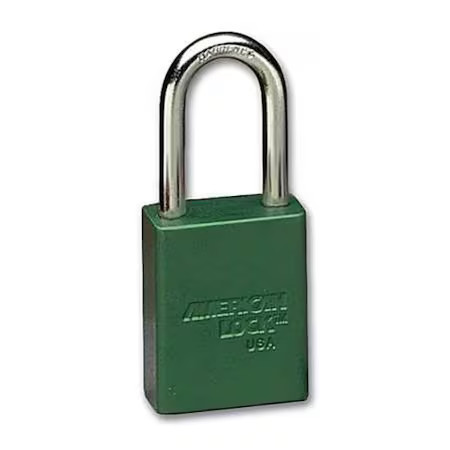 American Lock A1106kagrn Setof12 Lockout Padlock, Keyed Alike, Aluminum, Green,