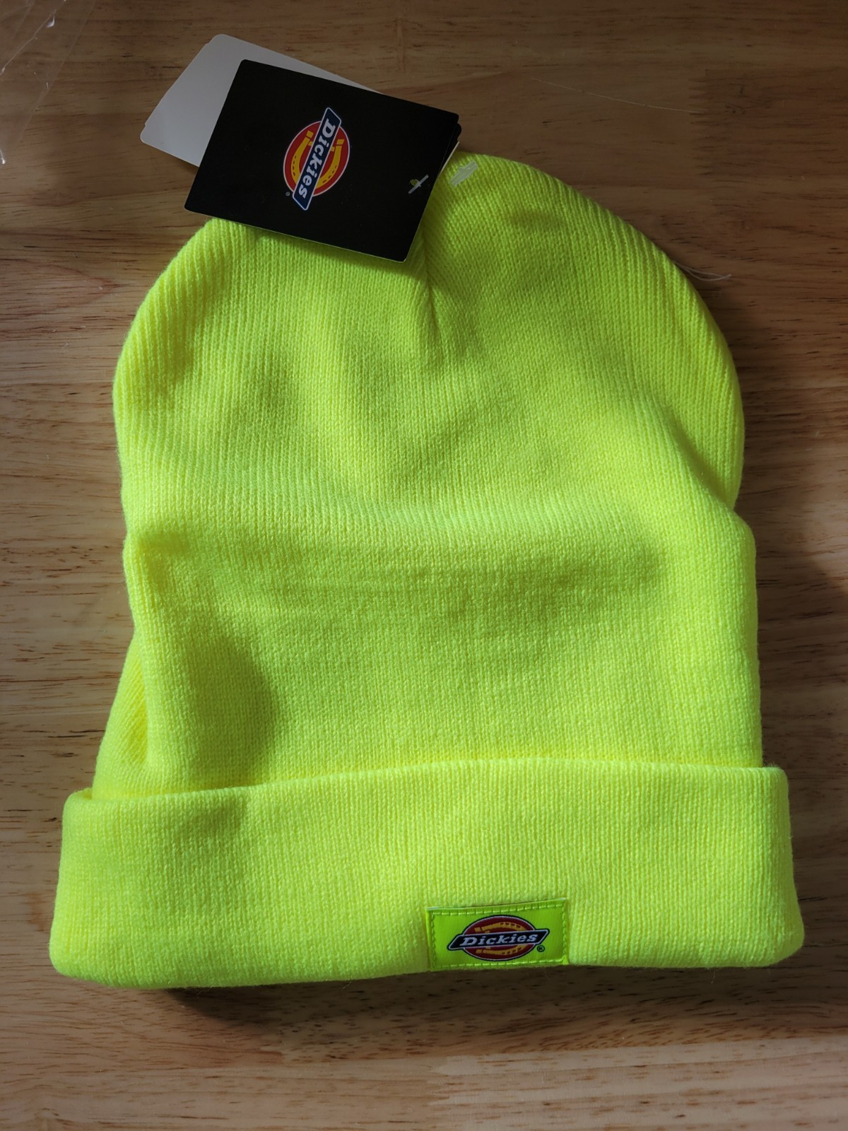 Dickies Men's Cuffed Beanie Hat Neon Yellow One Size New With Tags