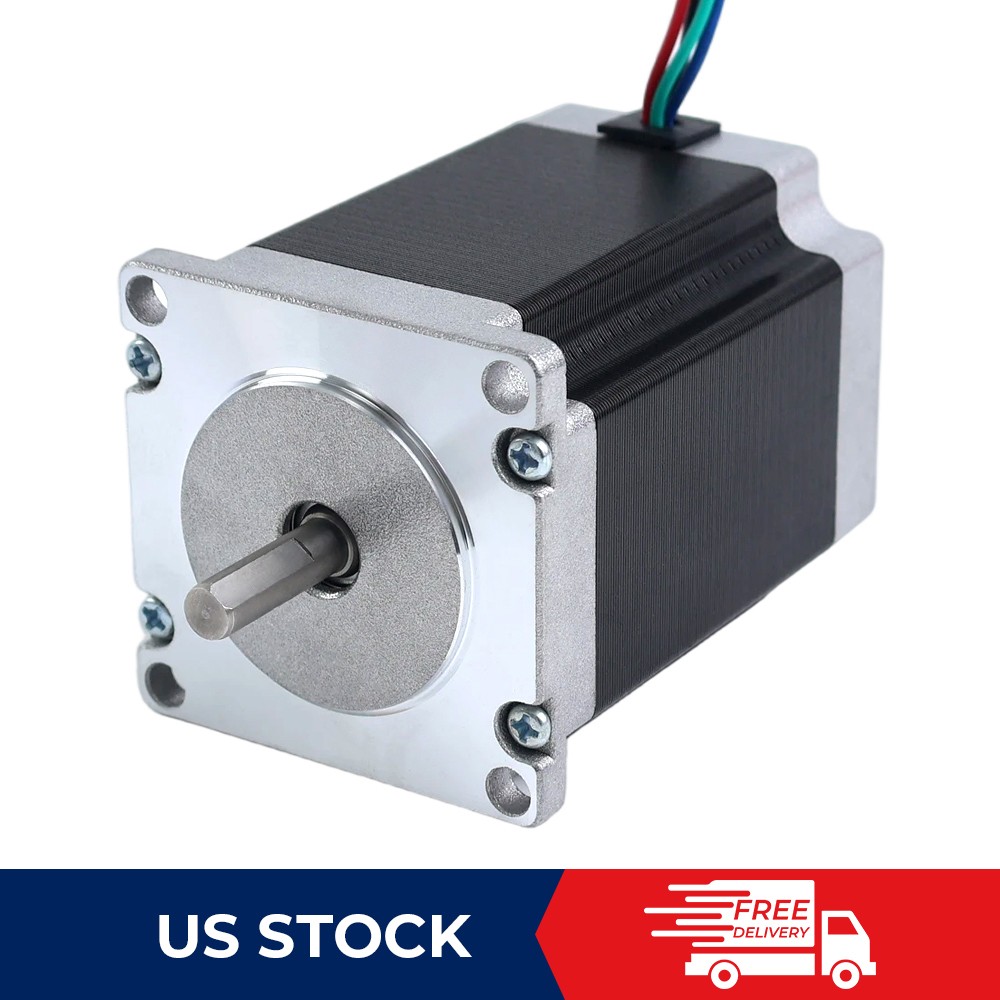 Nema 23 Stepper Motor 1.9Nm(269oz.in) 57x76mm 2.8A 6.35mm Shaft CNC Router Mill