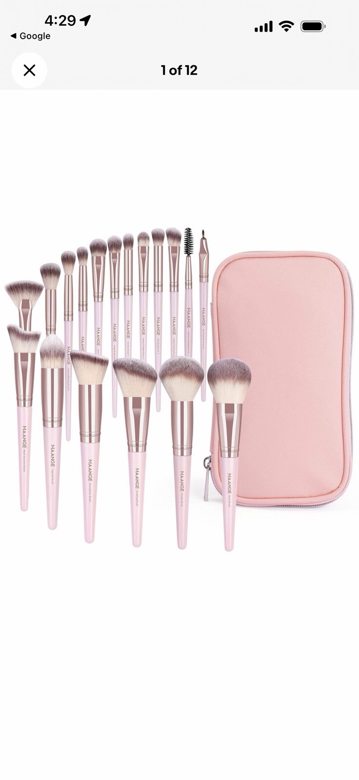 Makeup Brushes, 18 Pcs Professional Premium Synthetic Makeup Brush Set with Case
