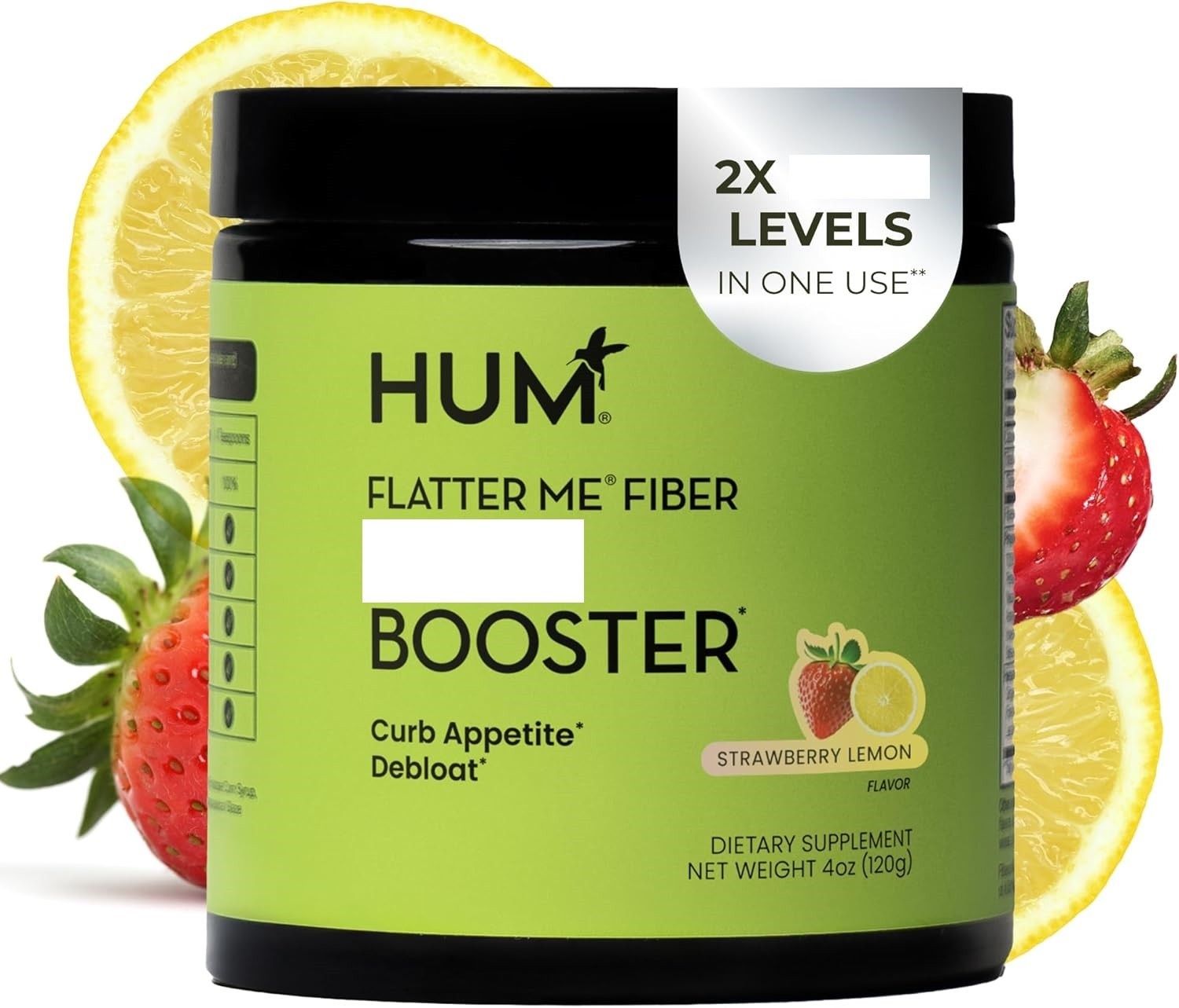 HUM Flatter Me Fiber Booster - Strawberry Lemon 4 oz Free Shipping US