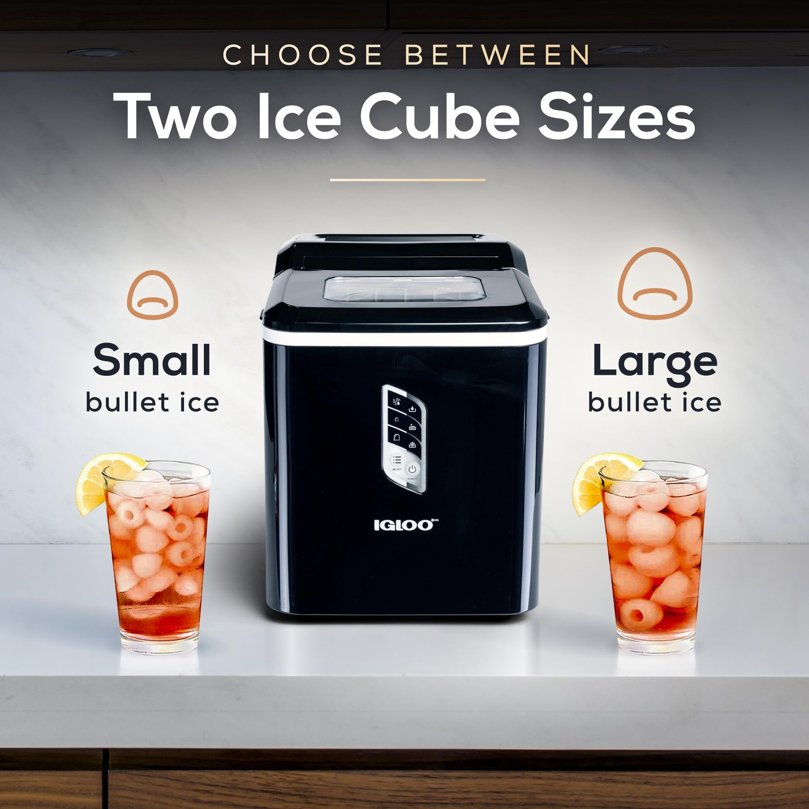 Handled Portable Ice Maker with Scoop - Ice Maker with LED Control Panel & 1 ...