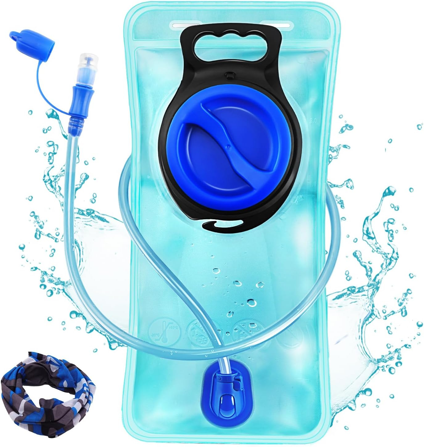Hydration Bladder, 1.5-2-3L Water Bladder for Hiking Backpack, Bpa-Free Leak