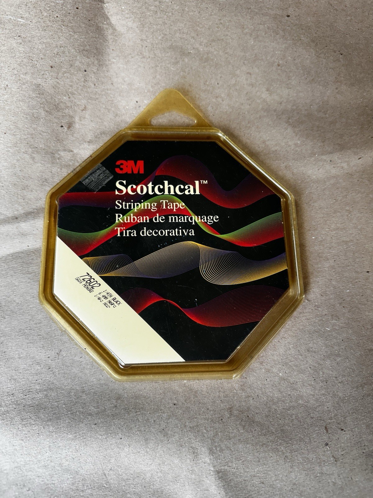 3M Scotchcal Striping Tape 72602 1/4" Black Discontinued Made in USA NEW