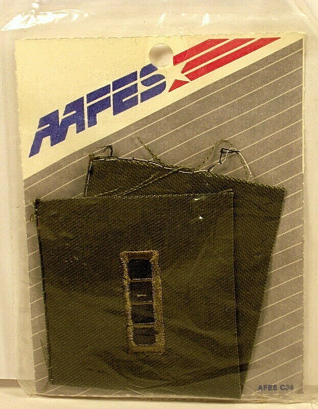 US Army Chief Warrant Office Four CWO-4 OD Fatigue Cloth Collar Rank Insignia V2