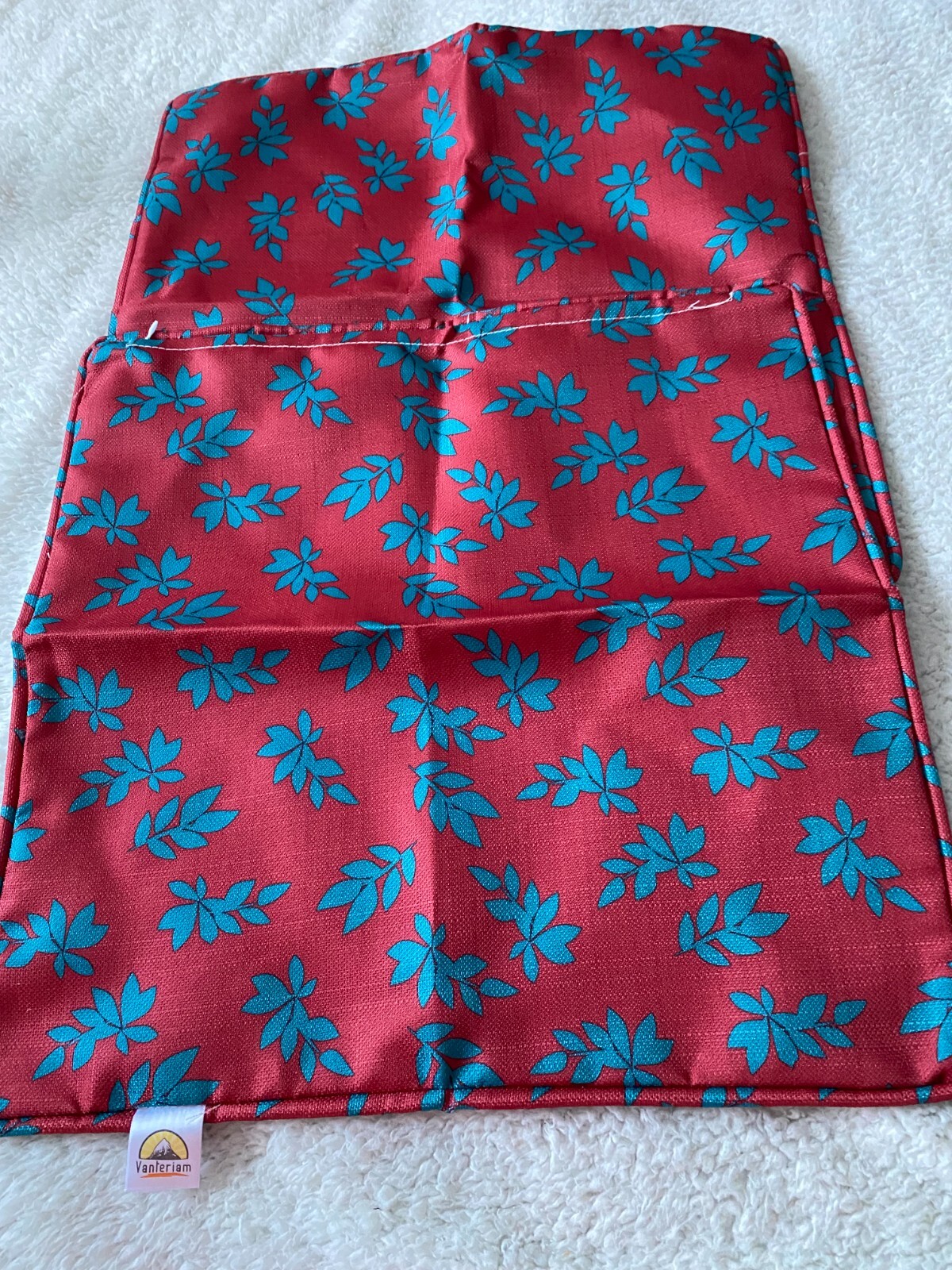Vanteriam 2 Packs 17.75" x 17.75" Red Green Leaves Pillow Cover (K6)