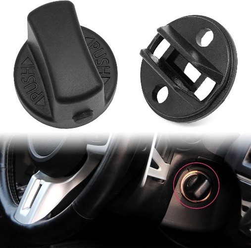 Ignition Key Knob Push Turn Switch & Insert Set Compatible with Lancer 2008-2017