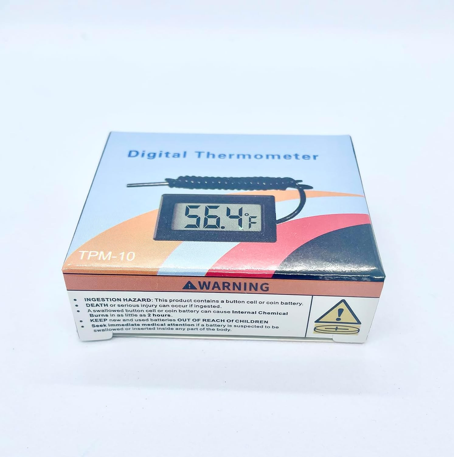 5 PCS Digital LCD Thermometer with Probe for Fridge and Water Temperature