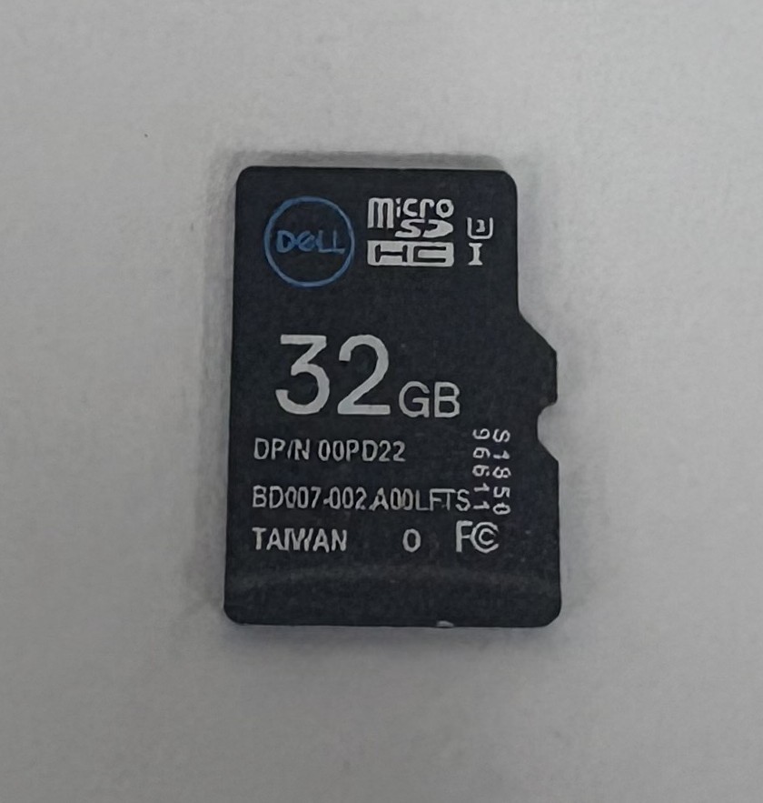 (LOT OF 2) DELL 32GB MICRO SD CARD CLASS 10 / 0PD22
