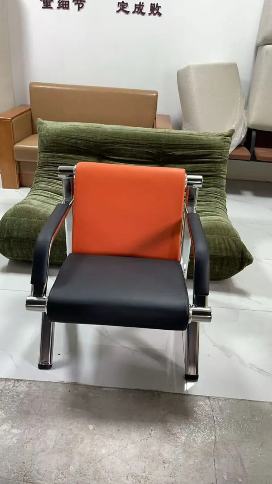 Office Reception Chair Set Leather Clinic Waiting Room Bench Visitor Guest Sofa