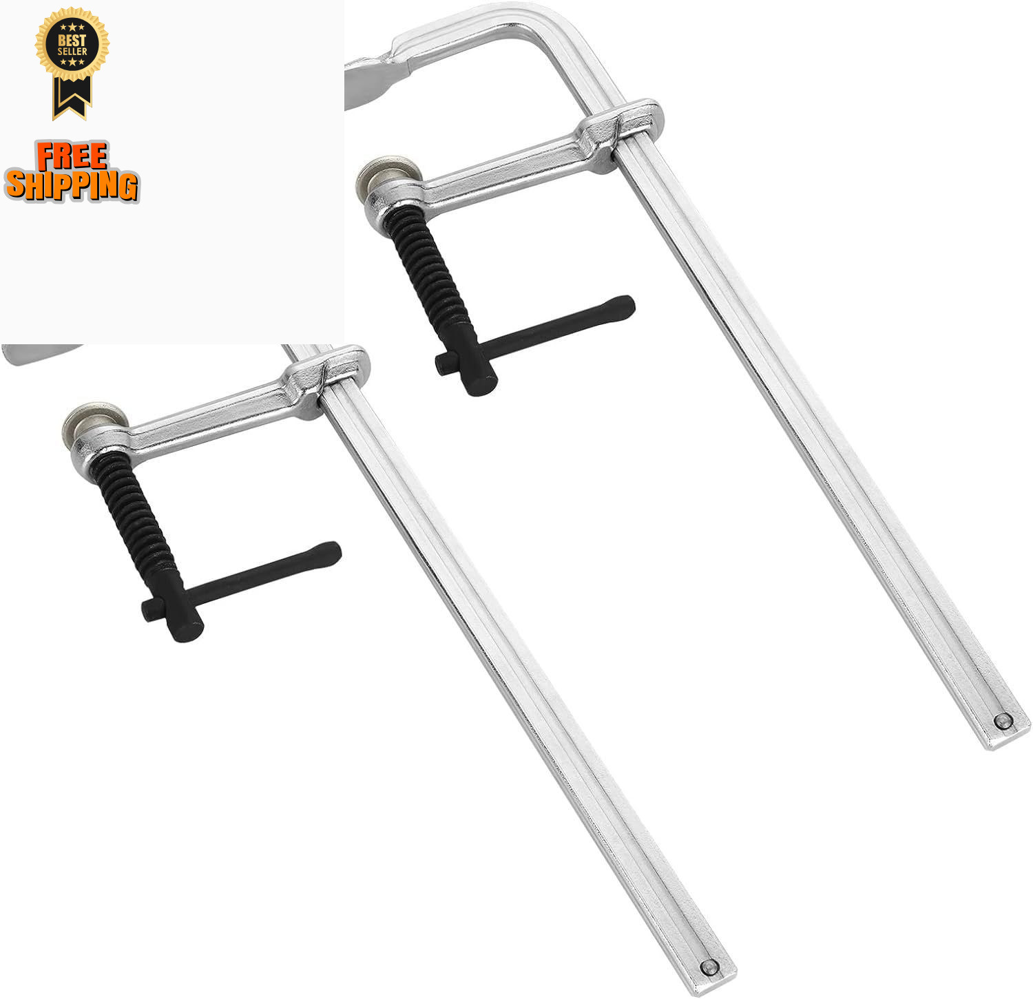 JMIATRY 2PCS F Clamps 12 Inches F-Clamp for Welding 12 inch, Silver