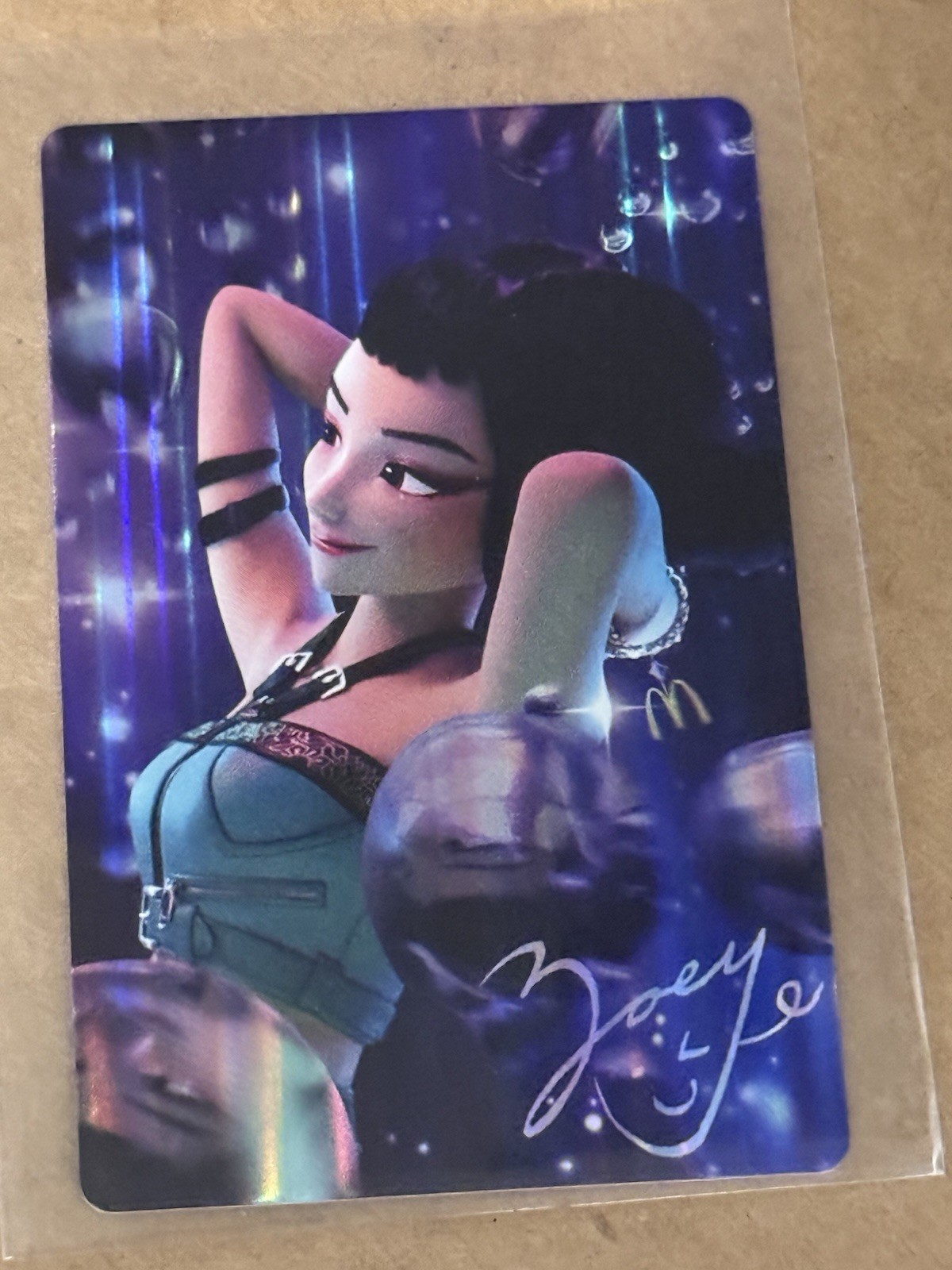 Zoey Kpop Demon Hunter Mcdonalds Photo Card huntr/x 2026 adult happy meal K-Pop