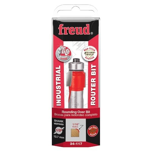 Freud 34-117 1/16" Radius Rounding Over Bit 1/2" Shank Router Bit