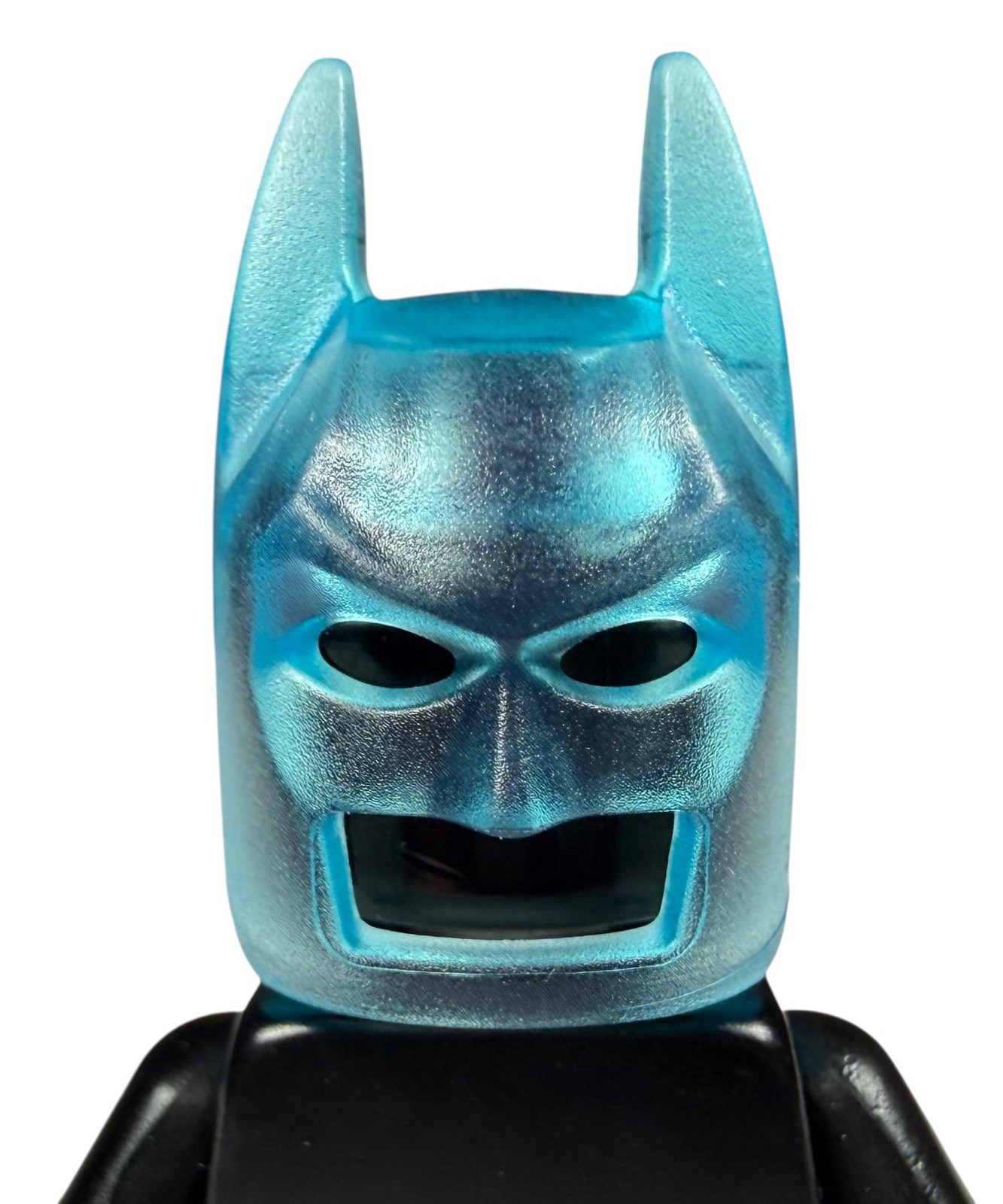 NEW Lego Unreleased Color Monochrome Prototype Trans Medium Blue Batman Cowl