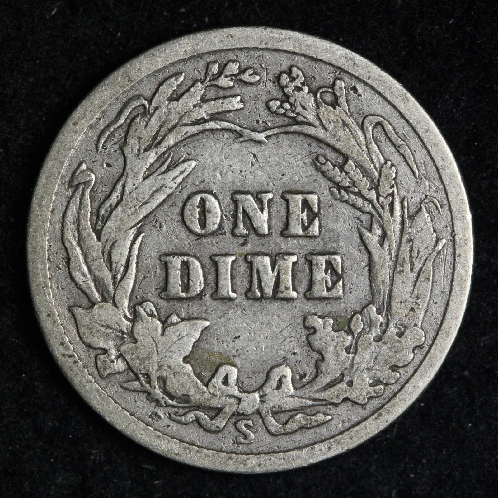 1915-S Barber Silver Dime CHOICE FINE E270 KB
