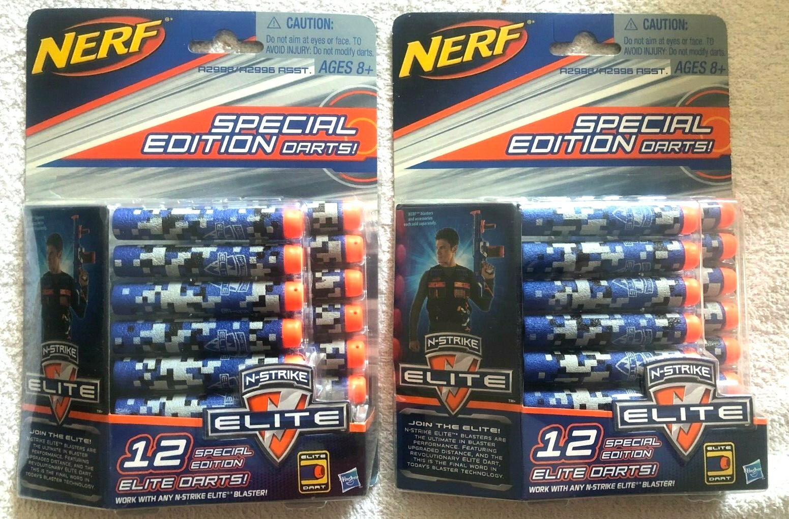 Nerf N-Strike Elite 2 pack x12 Special Edition Elite Darts Pack, Blue (B32)