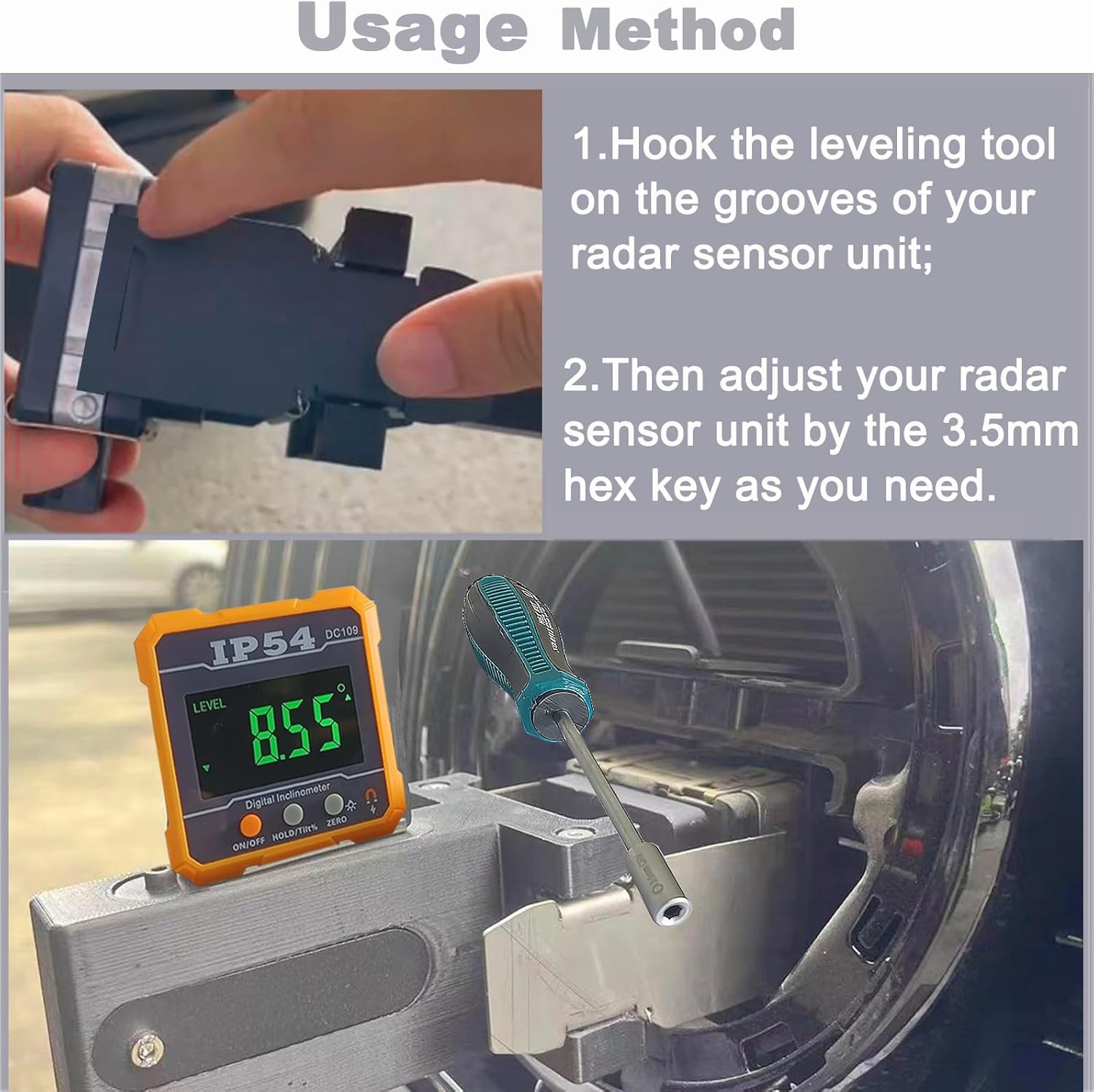 US STOCK ADAS Calibration Dynamic Angle Leveling ACC Radar Sensor Tool