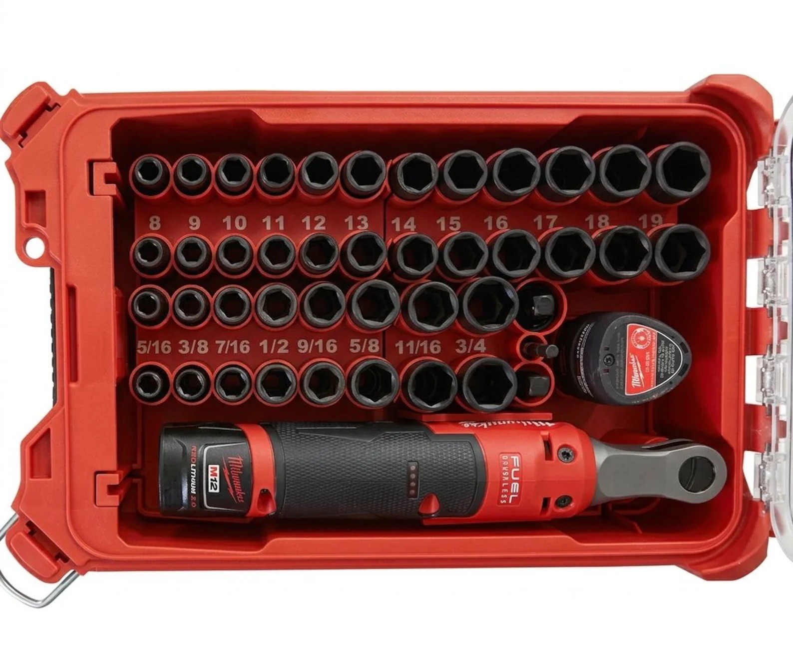 Insert for Milwaukee Packout M12 Ratchet & 43pc 3/8" Impact Socket Set