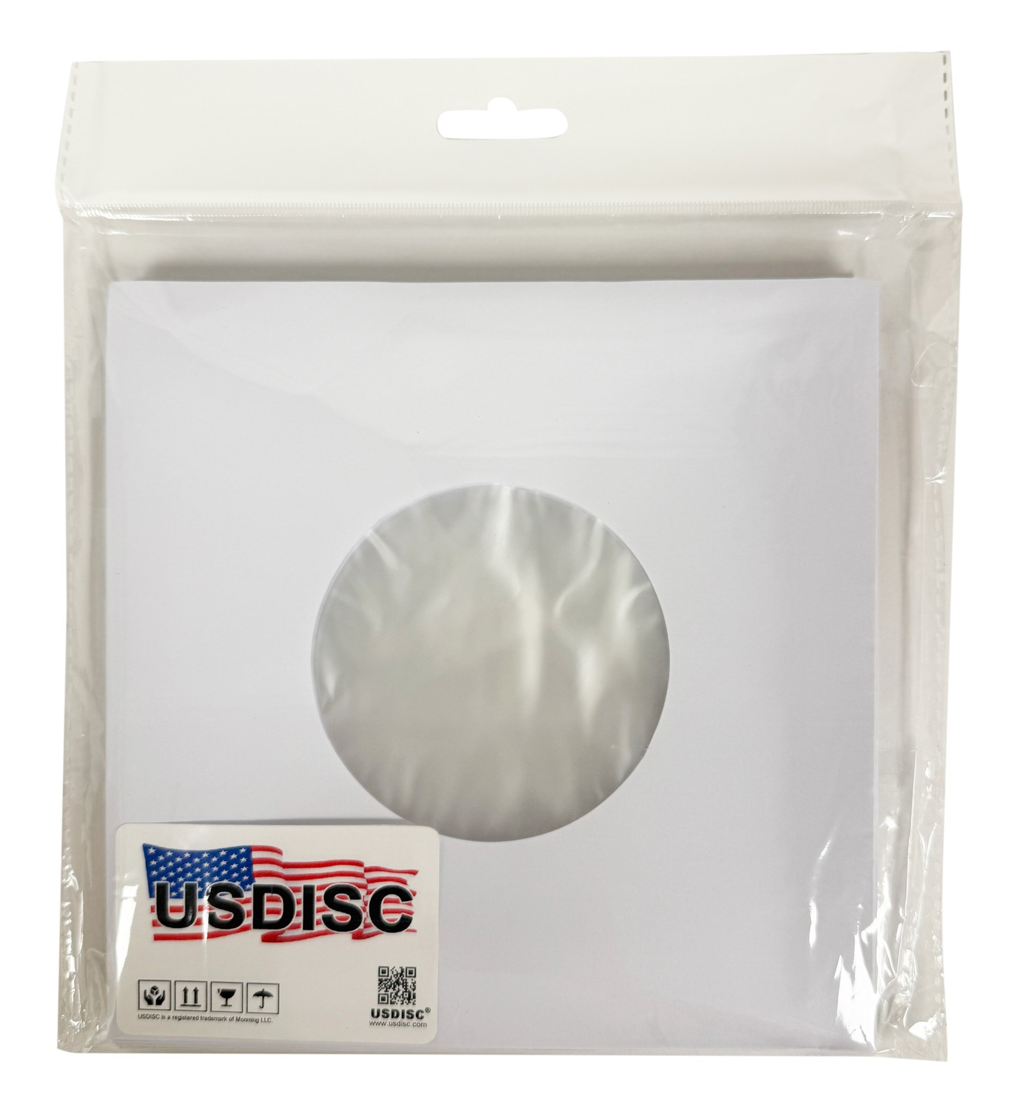USDISC Record Inner Sleeves 7", 45 RPM, Polylined, Square Corners (White) Lot