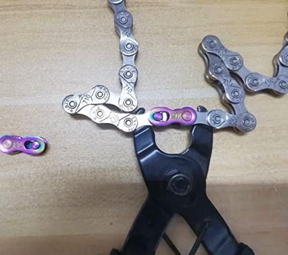 4Pair Bicycle Missing Link, Bike Chain Master Link Connector, 9 Speed-Rainbow