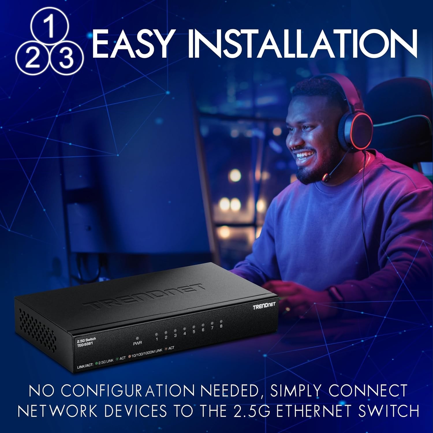 TRENDnet TEG-S381,8-Port 2.5G Switch