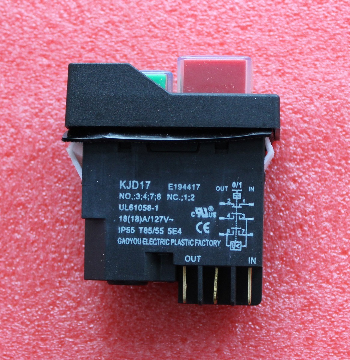 1pcs KJD17 18A 6Pins Pushbutton Switches