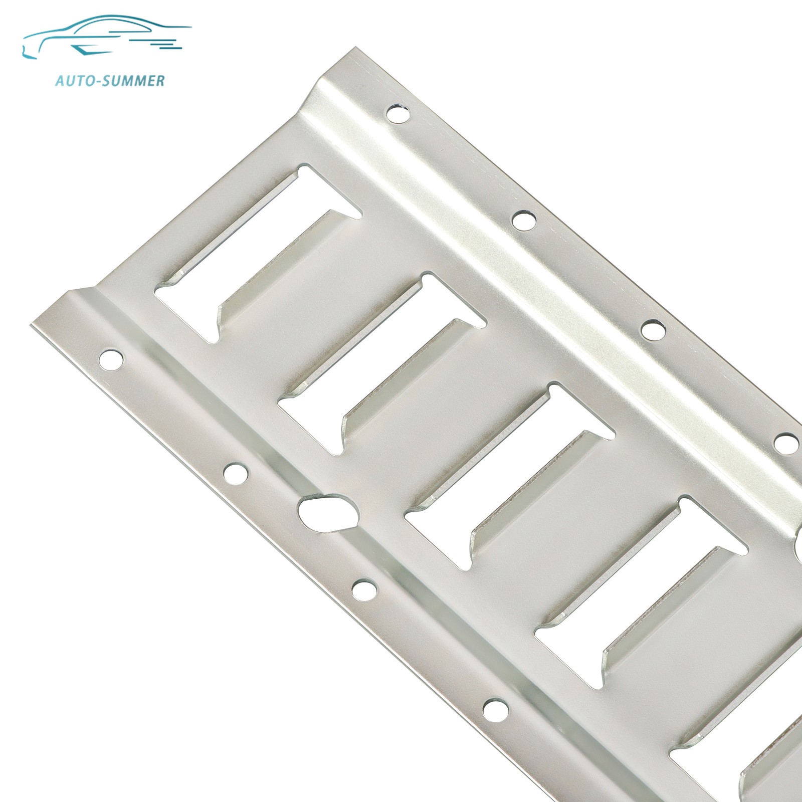 4pc Durable Carbon Steel E Track Tie Down Rail Kit Silver Galvanized Replacement