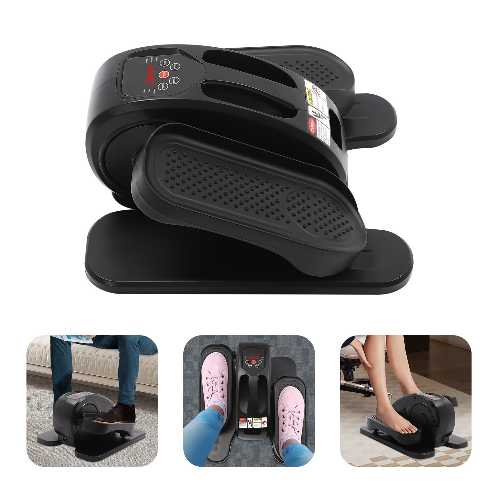 Under Desk Electric Elliptical Machine Five-speed w/LED screen & Remote Control