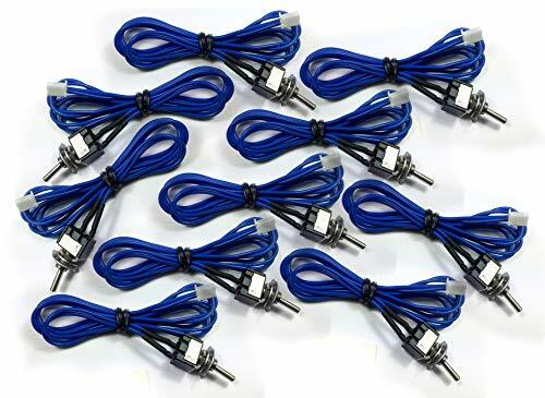 10 Pack, Prewired Mini Toggle Switchs, Single Pole Single Throw  BWS265P