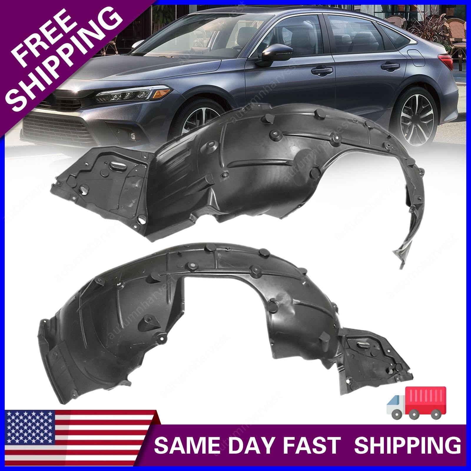 For Honda Civic 2022-2023 Fender Liners Passenger Driver Front Pair Set