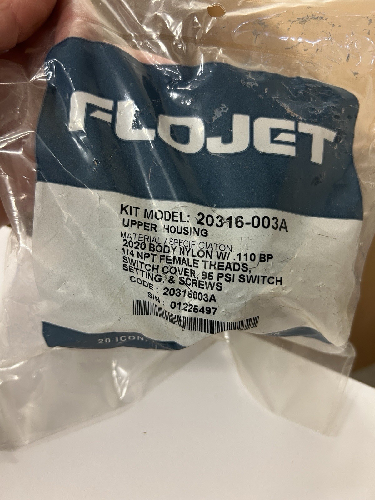 Flojet Pump Upper Housing Kit #20316-003A