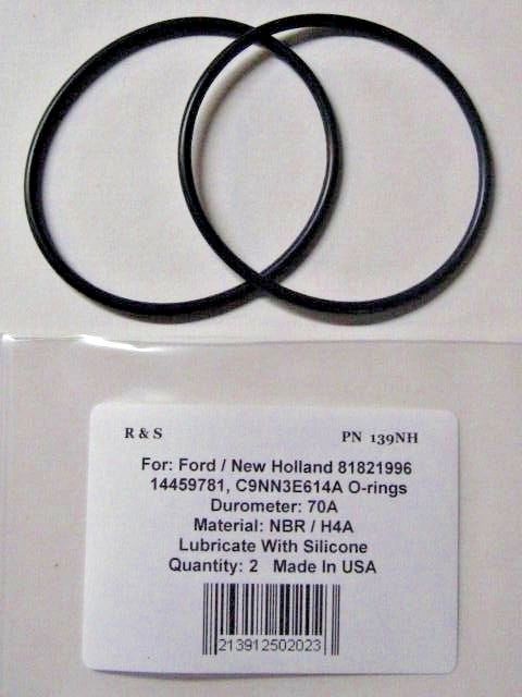 2 Compatible Ford / New Holland O-Rings /  Part 81821996  / R&S 139NH / NBR H4A