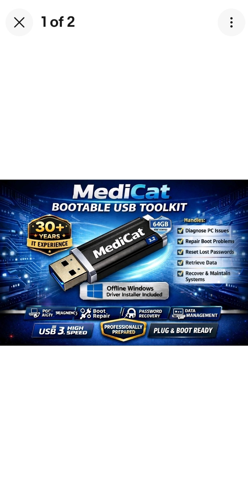 Bootable Computer Recovery USB | System Diagnostics & Repair Utilities