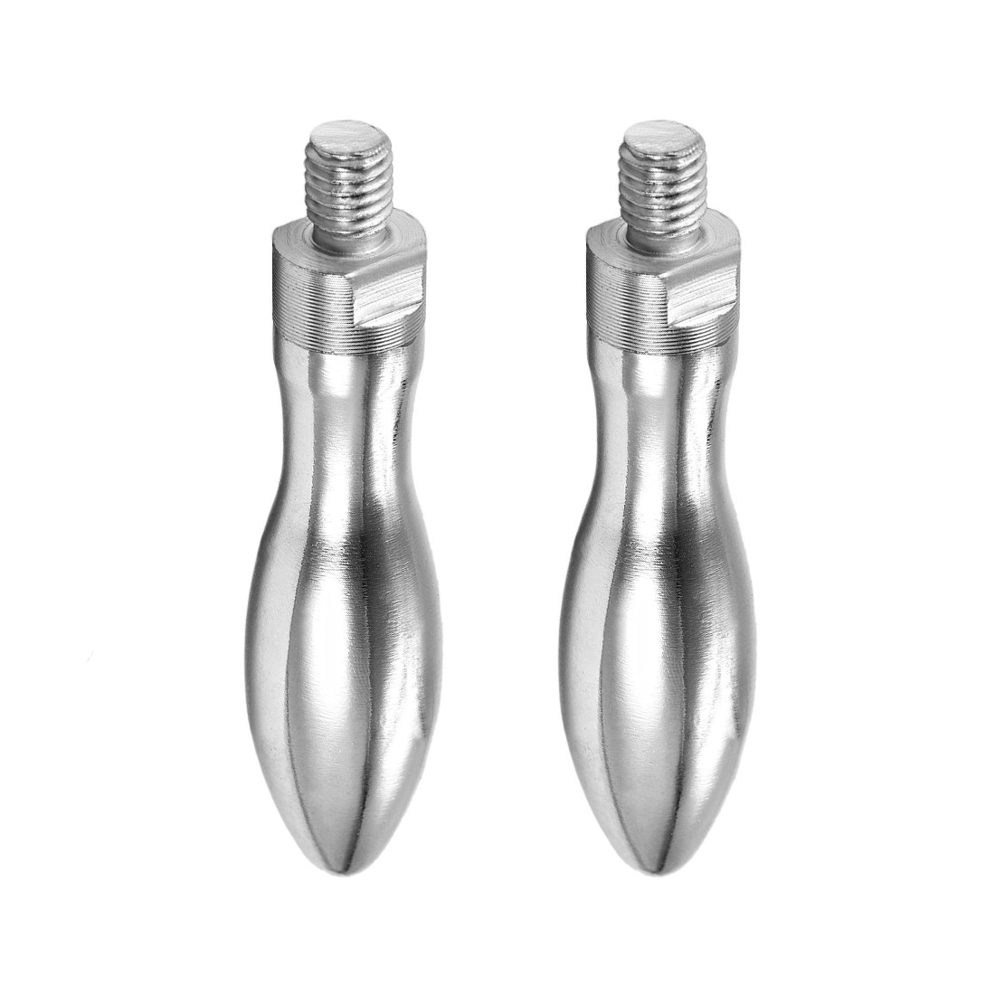 2 x Clamping Handles Screw Knobs Handle M10 x 12mm Threaded Steel Handle Grip