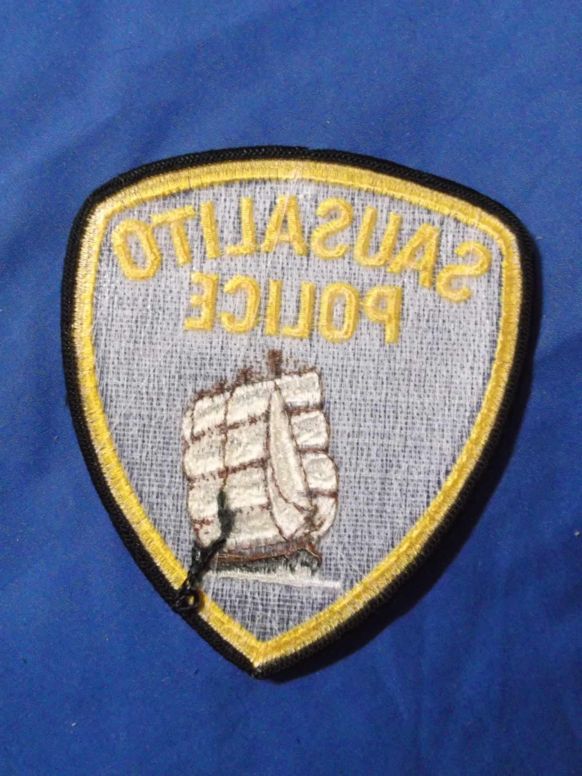 SAUSALITO POLICE PATCH 2nd ISSUE CALIFORNIA CA SHERIFF