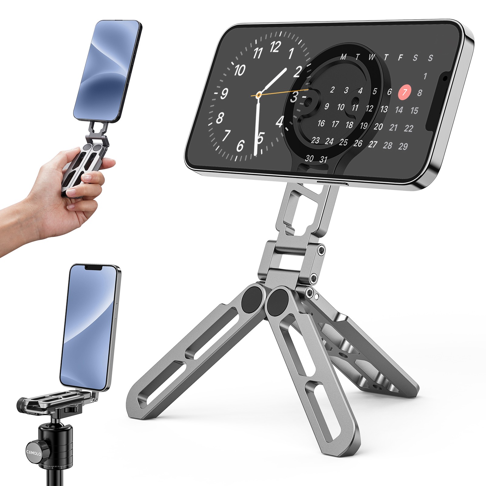 CAMOLO 360 MG-05 Magnetic Pocket Phone Tripod Foldable Compatible MagSafe Fold T