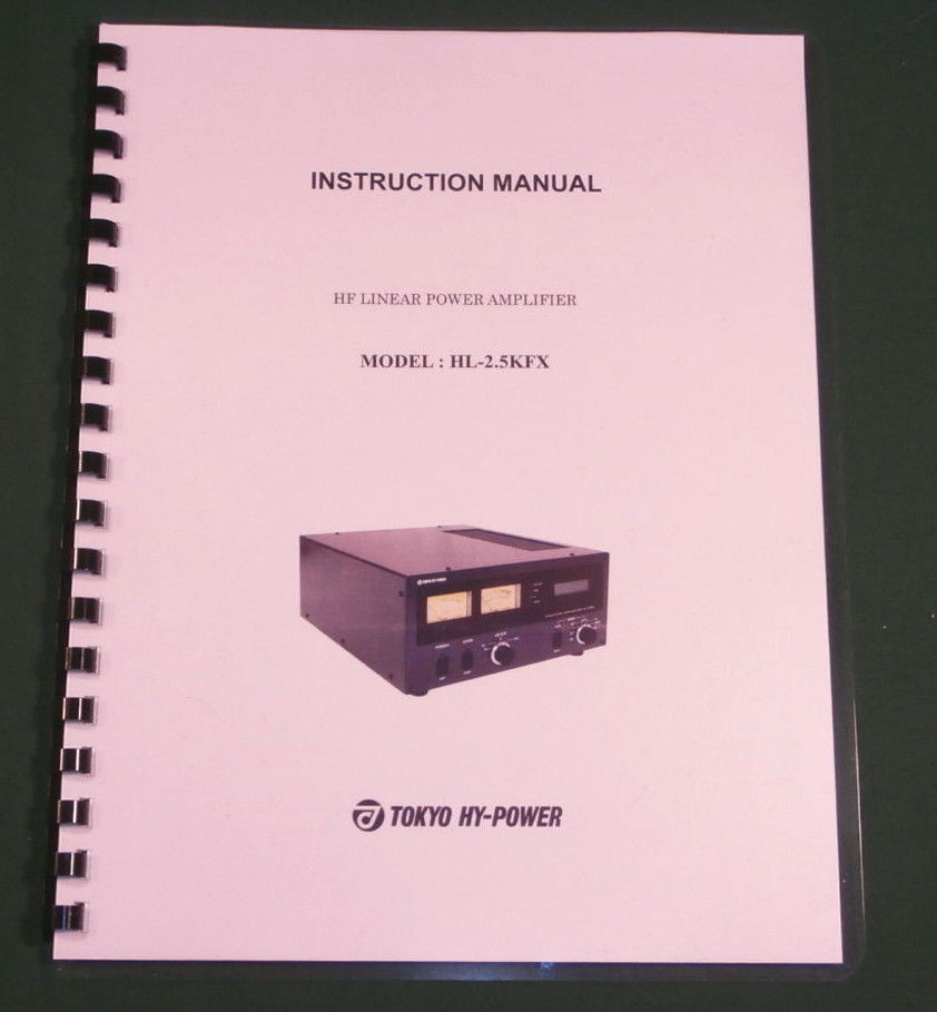 Tokyo Hy-Power HL-2.5KFX Instruction Manual - Card Stock Covers & 28lb Paper!