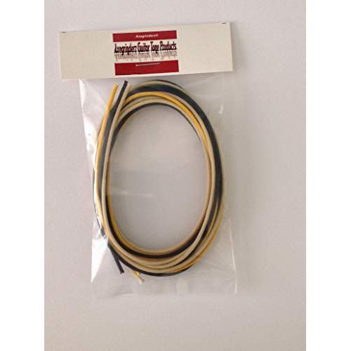 15 Feet (5 Black/5 Yellow/5 White) 22 awg Gavitt Pushback Cloth Guitar Wire 22g