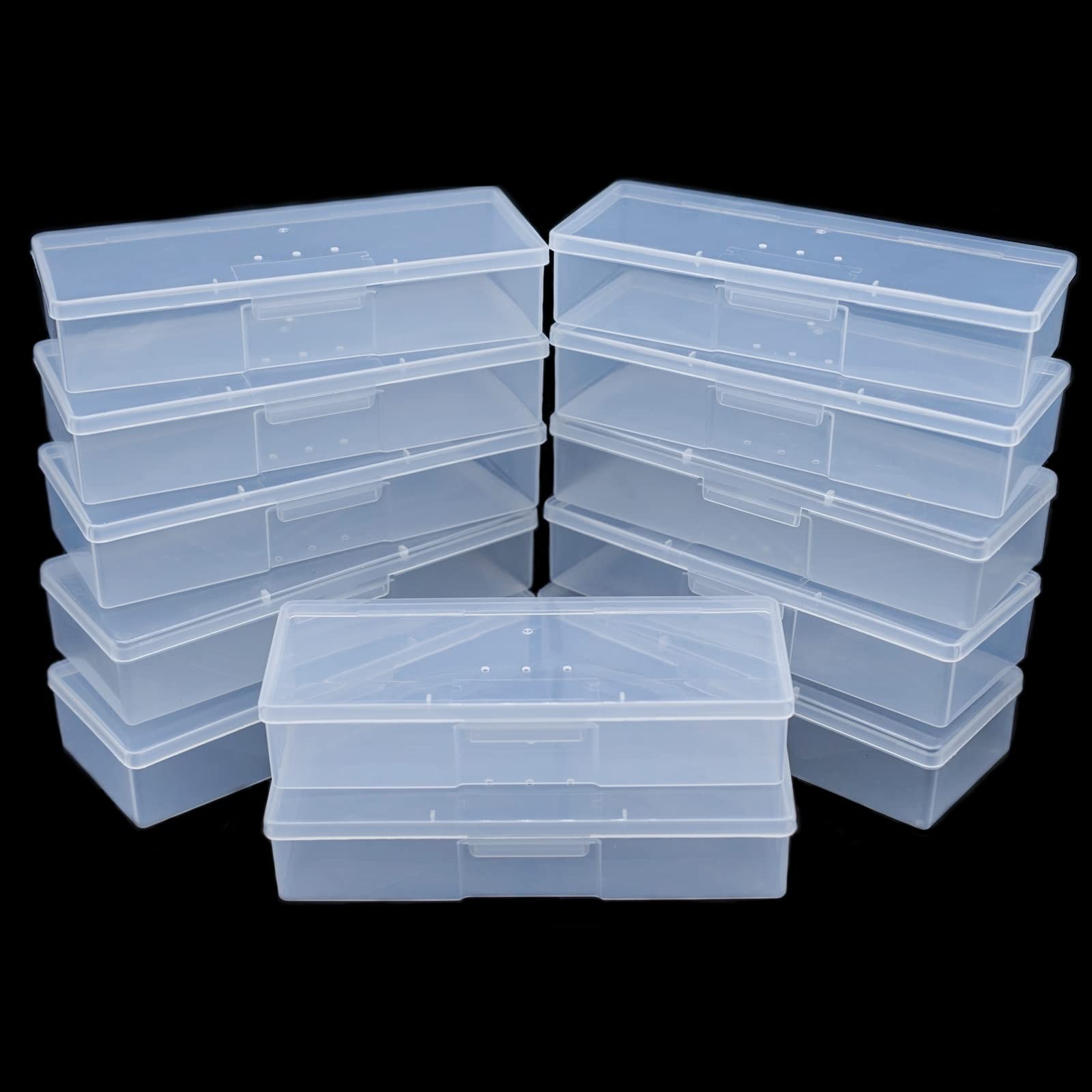 Clear Manicure Tool Box, Personal Nail Tool Storage Box (12pcs)