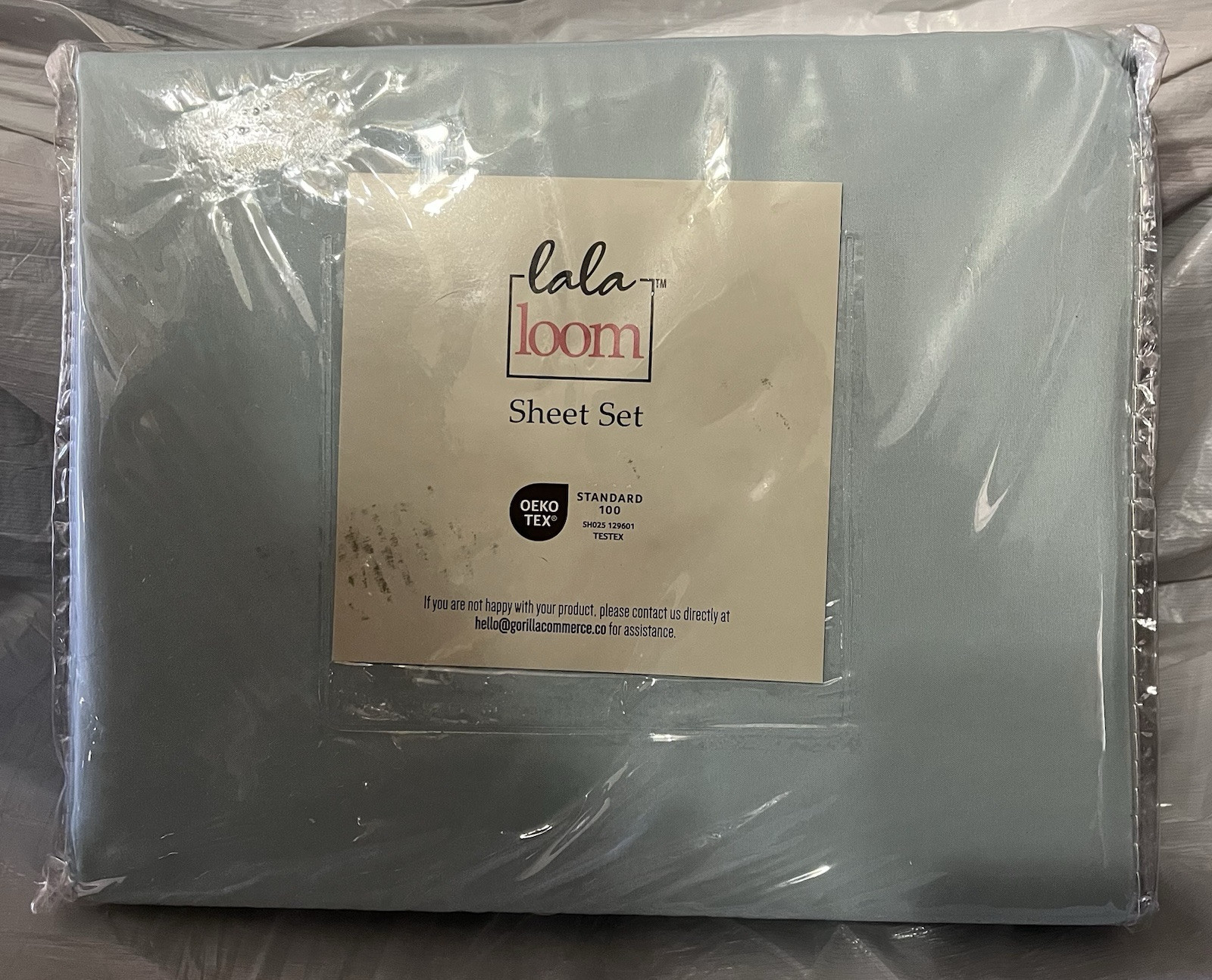 lalaLOOM Twin Bed Sheet Set Soft Luxury Bedding Extra Deep Pockets Seablue