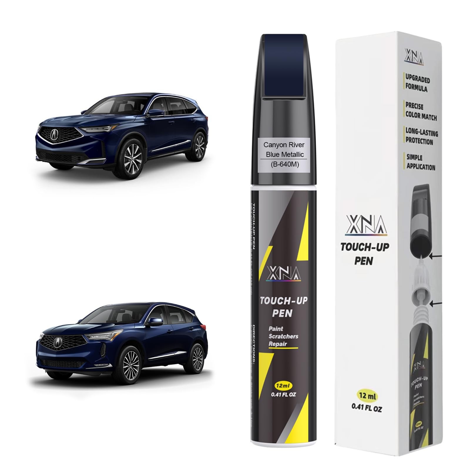 Canyon River Blue Metallic(B-640M) for Acura Touch Up Paint, 2 in 1 Car Scrat...
