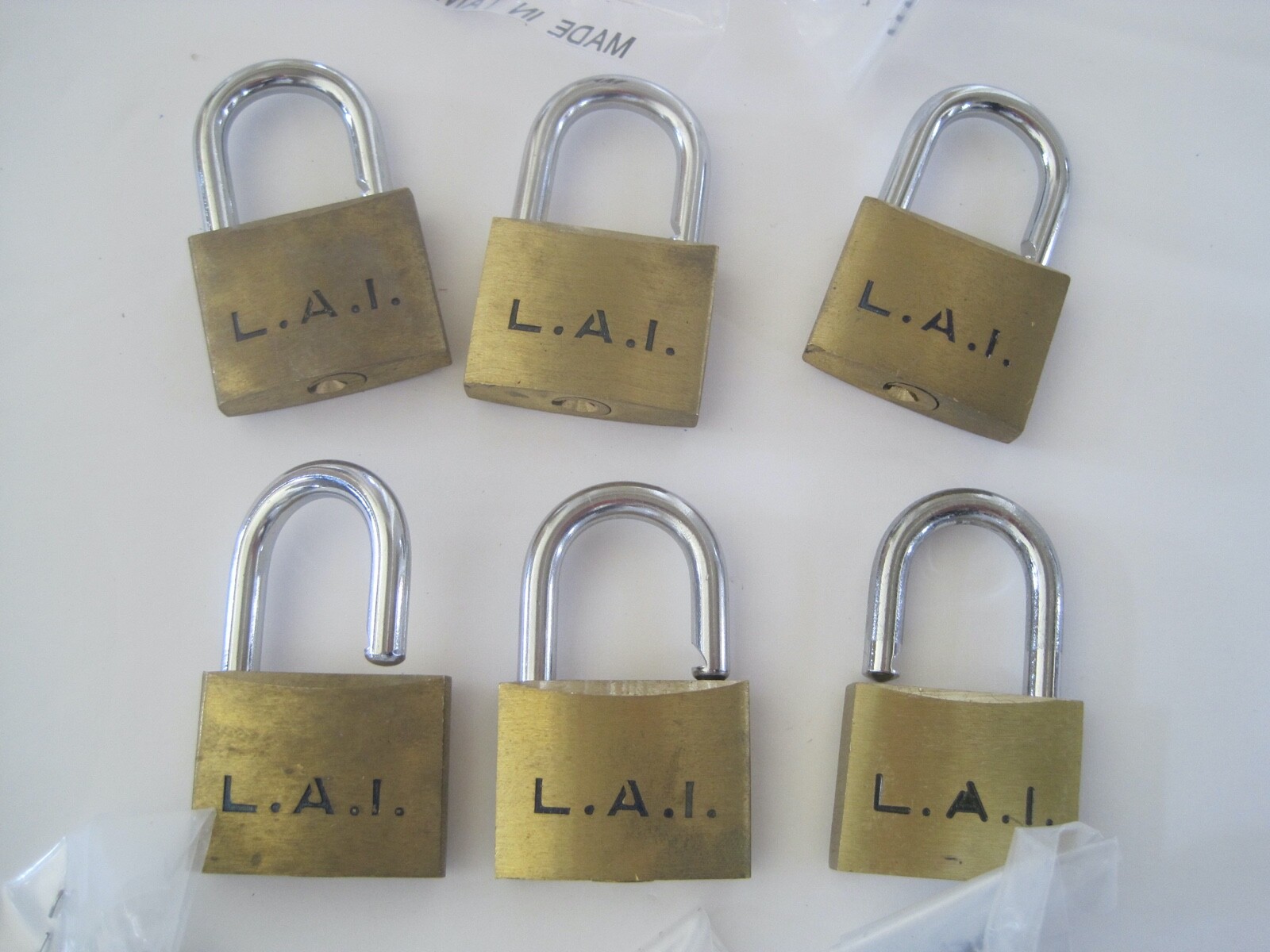 L.A.I. Brass Locks Lot 6 Small
