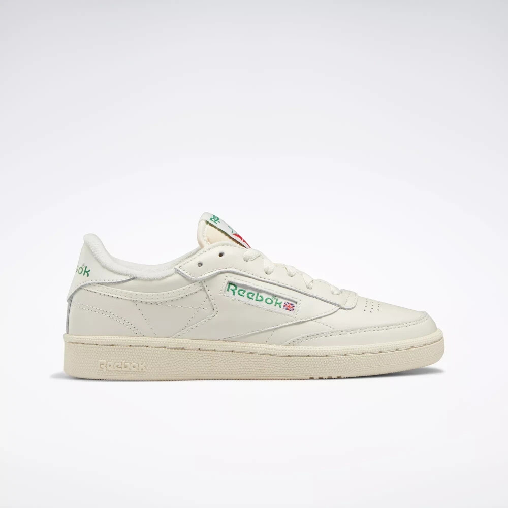 Women Reebok Club C 85 Vintage Shoes Sneakers Chalk White Green 100007797 GX3686