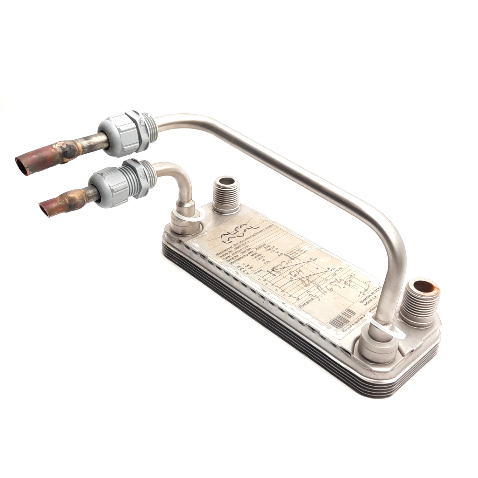 Alfa Laval AlfaNova 14-6H Heat Exchanger -196 to 225° C, 20 Bar, 3/4" BSPP