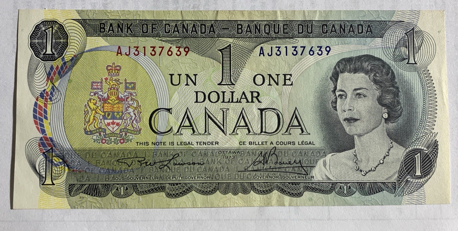CANADA 🇨🇦 ONE (1) DOLLAR BANKNOTE 1973 (QUEEN ELIZABETH II, UNC